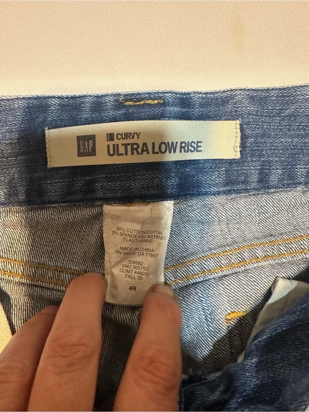 VTG GAP Women's curvy ultra low rise Blue Straight-Leg Jeans
